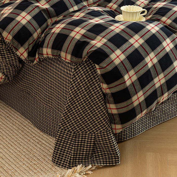 91家纺网 家纺一手货源 找家纺 （总）喜四方 2026新款全棉色织水洗棉四件套