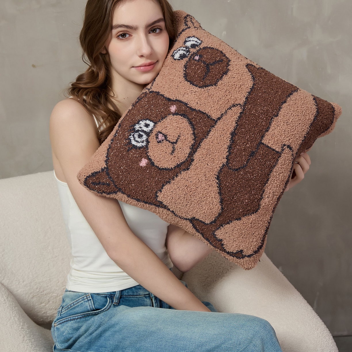 91家纺网 家纺一手货源 找家纺 （总）暖绵绵家纺 2026新款小熊软糯抱枕套抱枕可拆新-在一起 券后/折后零售价不得低于：抱枕套61元，大抱枕145元