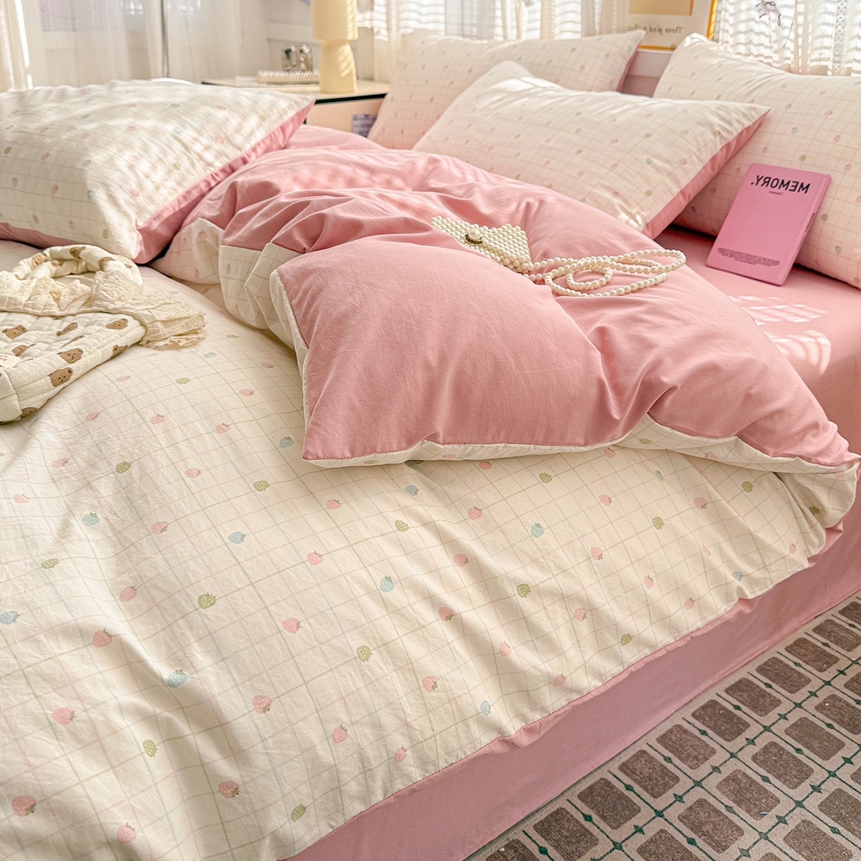 91家纺网 家纺一手货源 找家纺 （总）名品家纺 2026新款古法水洗仿棉云感纱四件套 提供买家秀