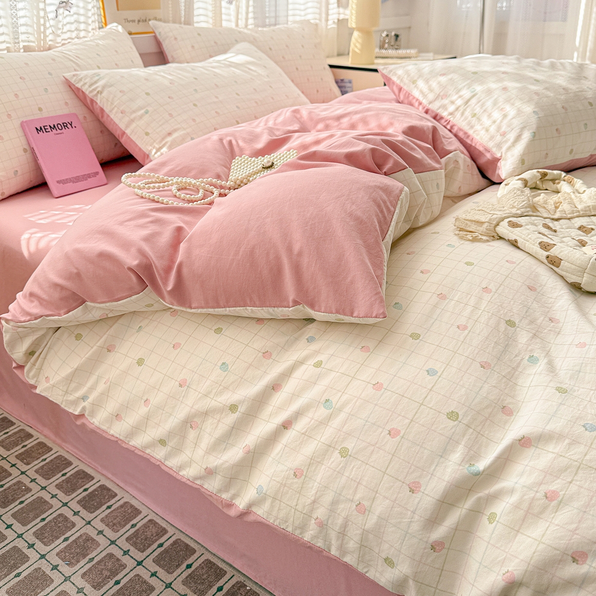 91家纺网 家纺一手货源 找家纺 （总）名品家纺 2026新款古法水洗仿棉云感纱四件套 提供买家秀