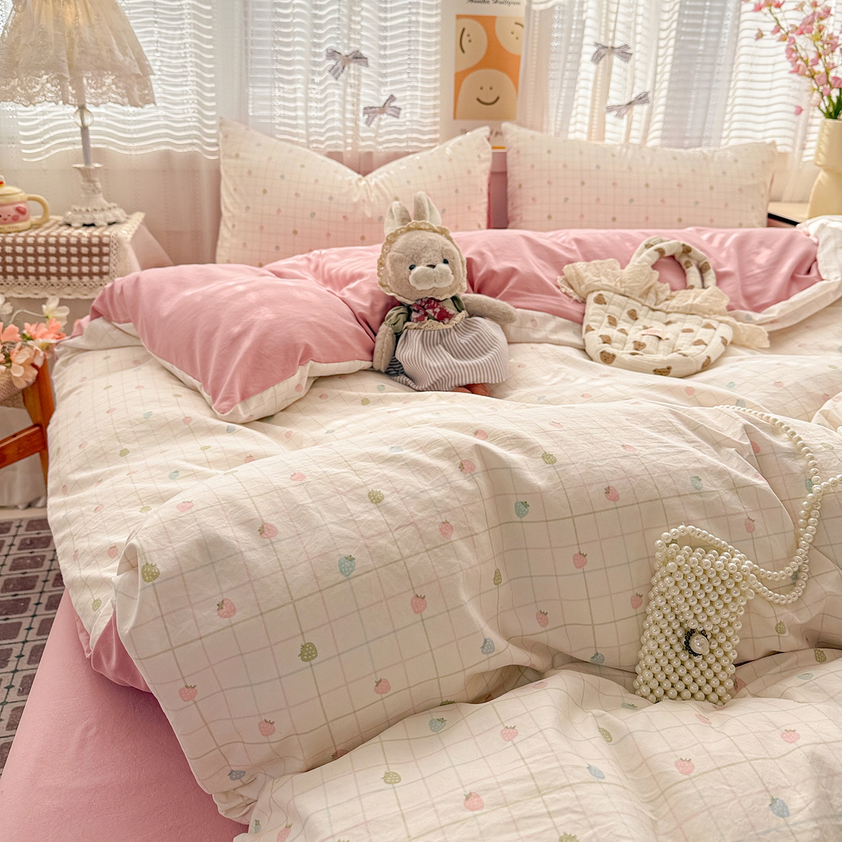 91家纺网 家纺一手货源 找家纺 （总）名品家纺 2026新款古法水洗仿棉云感纱四件套 提供买家秀