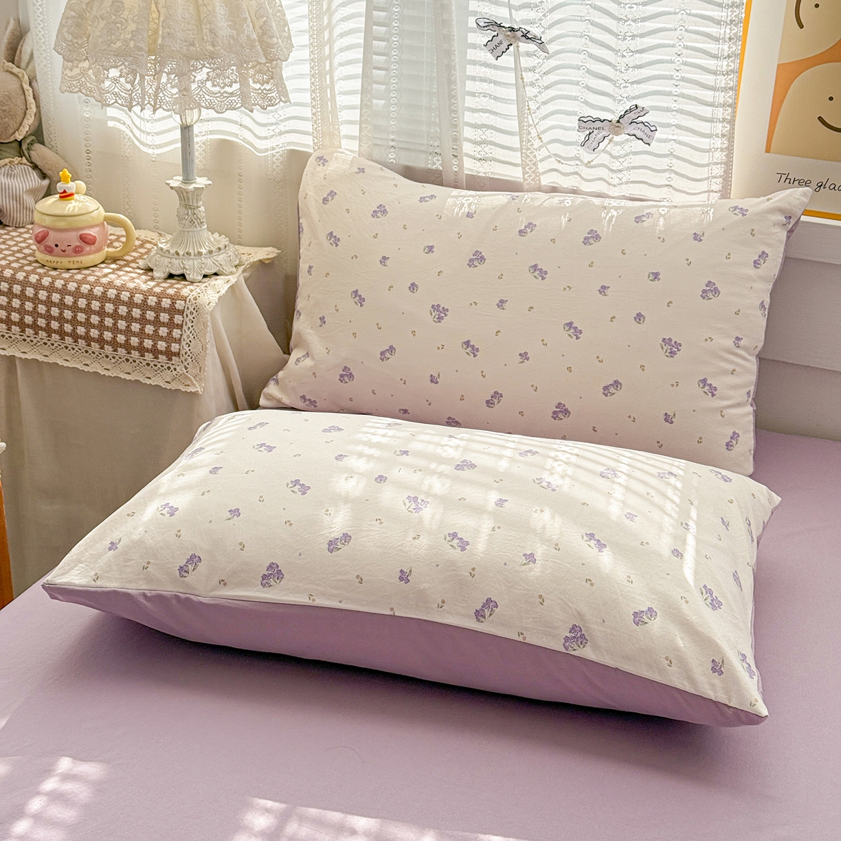 91家纺网 家纺一手货源 找家纺 名品家纺 2026新款古法水洗仿棉云感纱四件套 提供买家秀 露丝