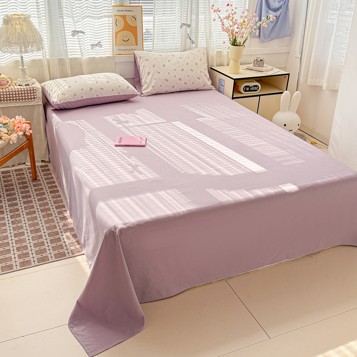 91家纺网 家纺一手货源 找家纺 名品家纺 2026新款古法水洗仿棉云感纱四件套 提供买家秀 露丝