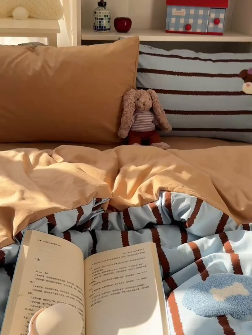 91家纺网 家纺一手货源 找家纺 初念 2026新款2026超软糯可爱系毛巾绣四件套系列提供买家秀 小狗的屋