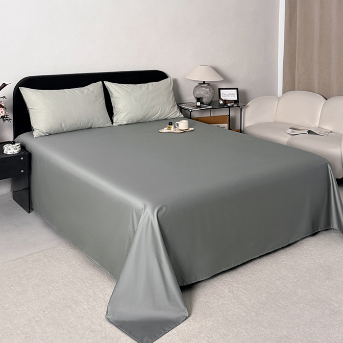 91家纺网 家纺一手货源 找家纺 富馨莱 2026新款100支长绒棉色织大提花四件套单品床单系列 凤鸣-雪松绿