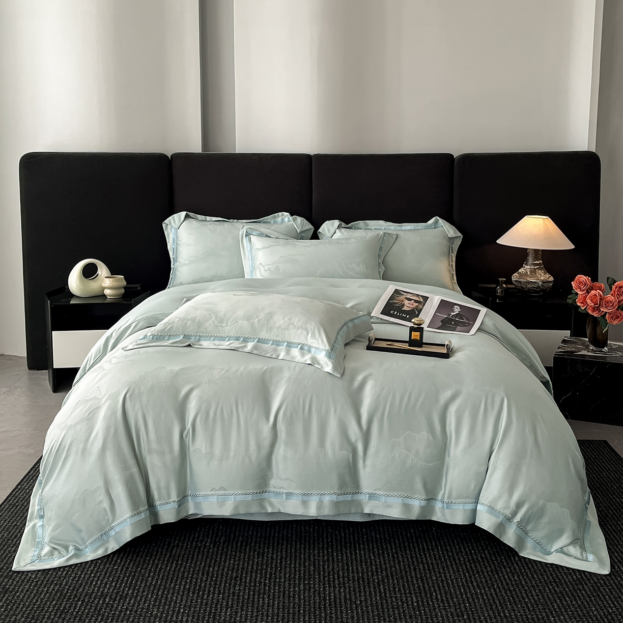 91家纺网 家纺一手货源 找家纺 （总）置顶家纺 2026春夏新款亲肤提花四件套-山峦