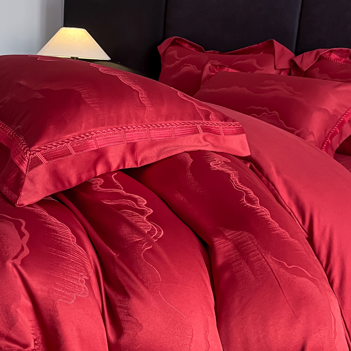 91家纺网 家纺一手货源 找家纺 （总）置顶家纺 2026春夏新款亲肤提花四件套-山峦