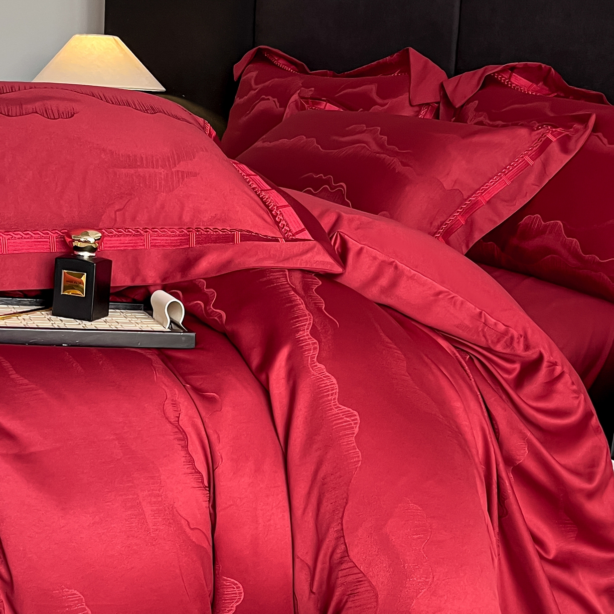 91家纺网 家纺一手货源 找家纺 （总）置顶家纺 2026春夏新款亲肤提花四件套-山峦