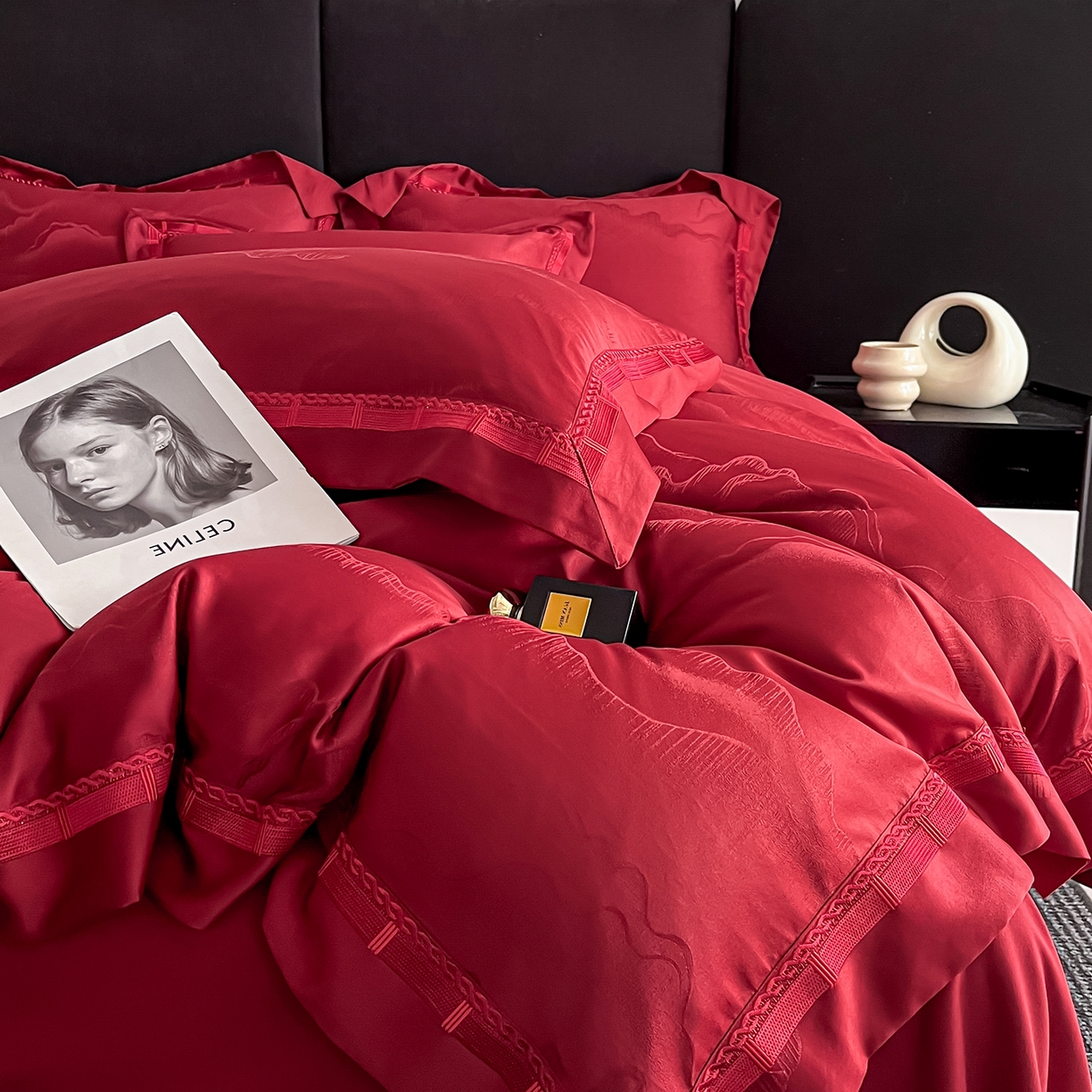 91家纺网 家纺一手货源 找家纺 （总）置顶家纺 2026春夏新款亲肤提花四件套-山峦