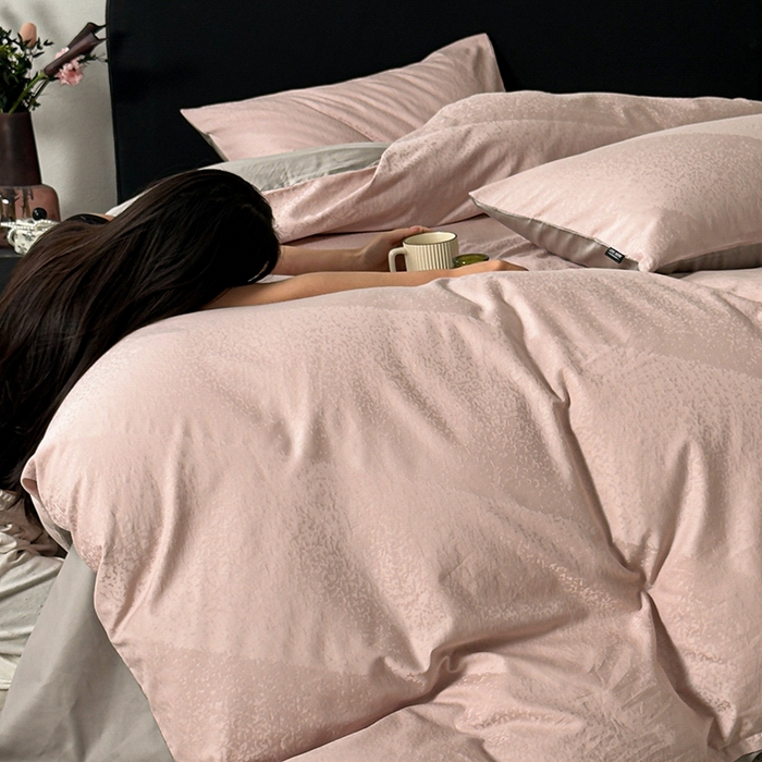 91家纺网 家纺一手货源 找家纺 （总）富馨莱 2026新款100支长绒棉色织大提花四件套单品被套系列