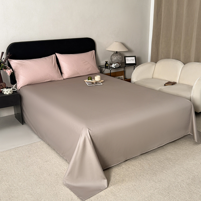 91家纺网 家纺一手货源 找家纺 富馨莱 2026新款100支长绒棉色织大提花四件套单品被套系列 爱庭-迷香粉