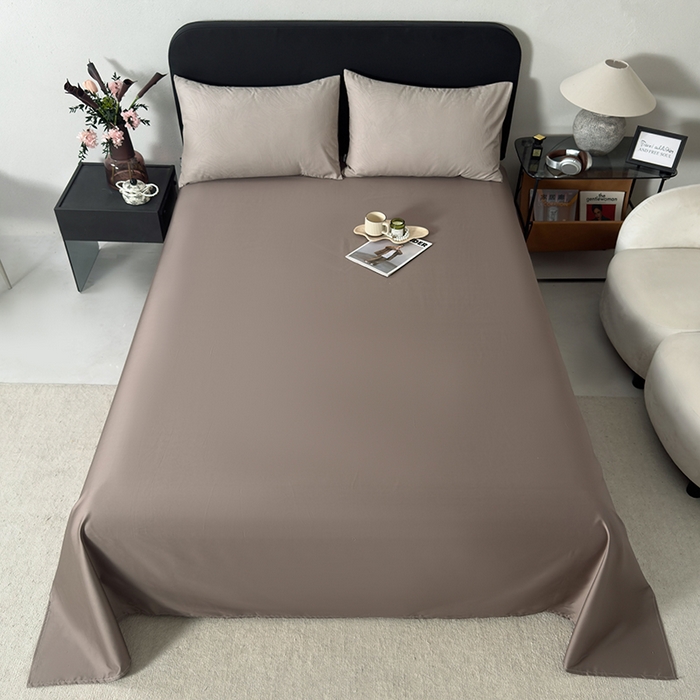 91家纺网 家纺一手货源 找家纺 富馨莱 2026新款100支长绒棉色织大提花四件套单品被套系列 凤鸣-可可棕