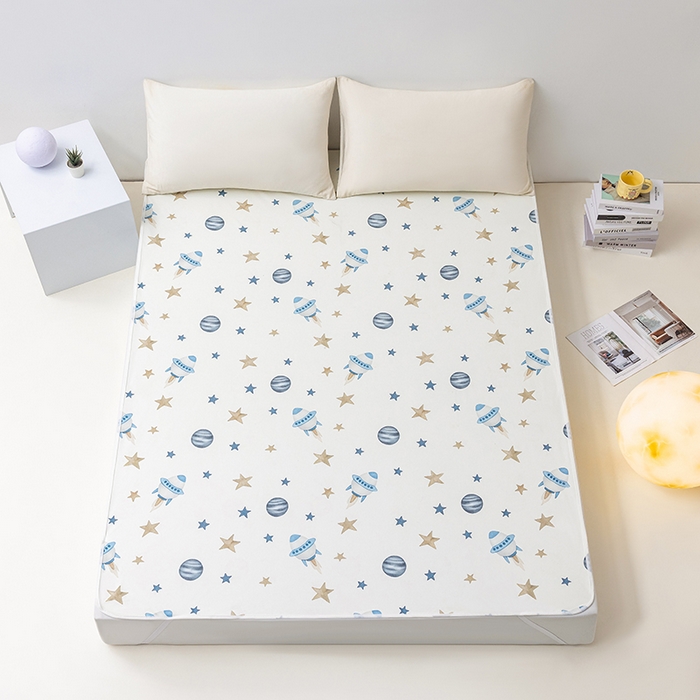 索弗莱家纺 2026新款宝宝防水隔尿垫成人床垫隔脏垫子姨妈垫-成人 宇宙飞船