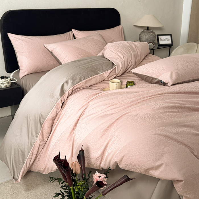 91家纺网 家纺一手货源 找家纺 （总）富馨莱 2026新款100支长绒棉色织大提花四件套单品枕套系列