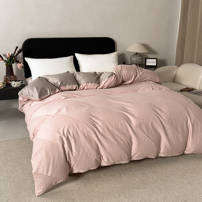 91家纺网 家纺一手货源 找家纺 （总）富馨莱 2026新款100支长绒棉色织大提花四件套单品枕套系列