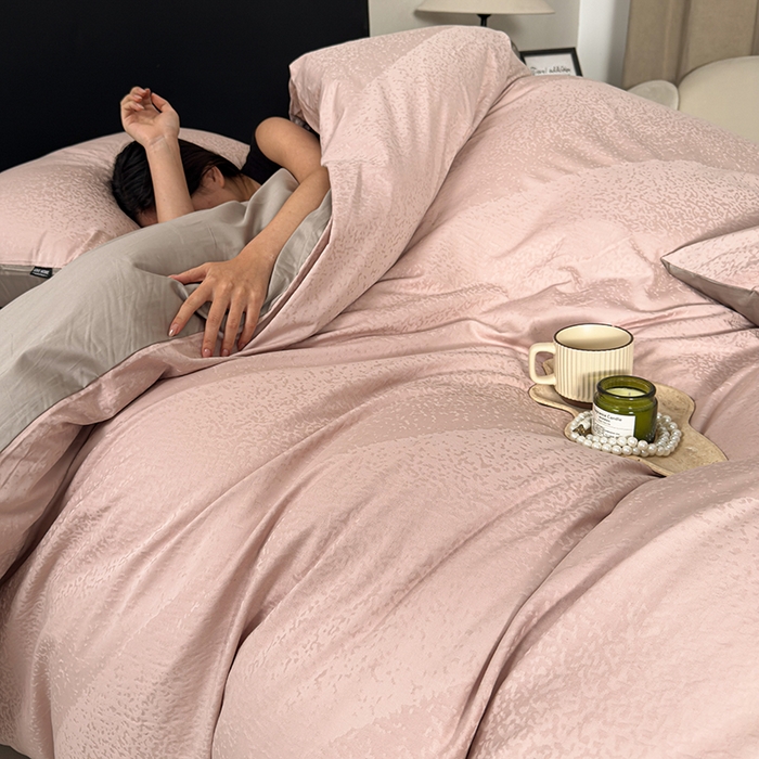 91家纺网 家纺一手货源 找家纺 （总）富馨莱 2026新款100支长绒棉色织大提花四件套系列