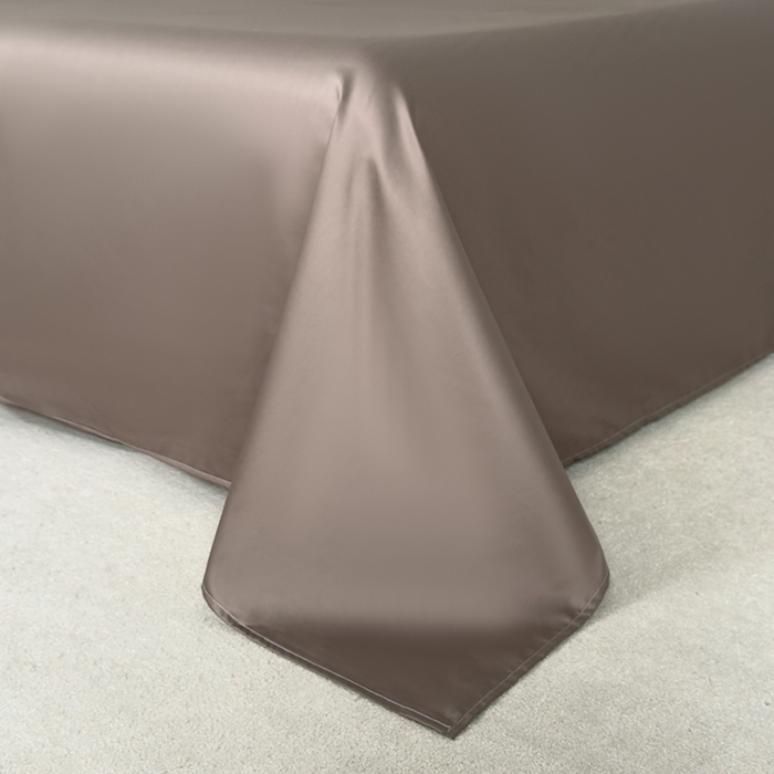 91家纺网 家纺一手货源 找家纺 富馨莱 2026新款100支长绒棉色织大提花四件套系列 凤鸣-可可棕