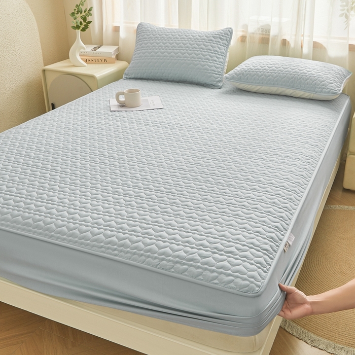 91家纺网 家纺一手货源 找家纺 邵依家纺 2026新款原棉防水床笠系列 爱心烟灰