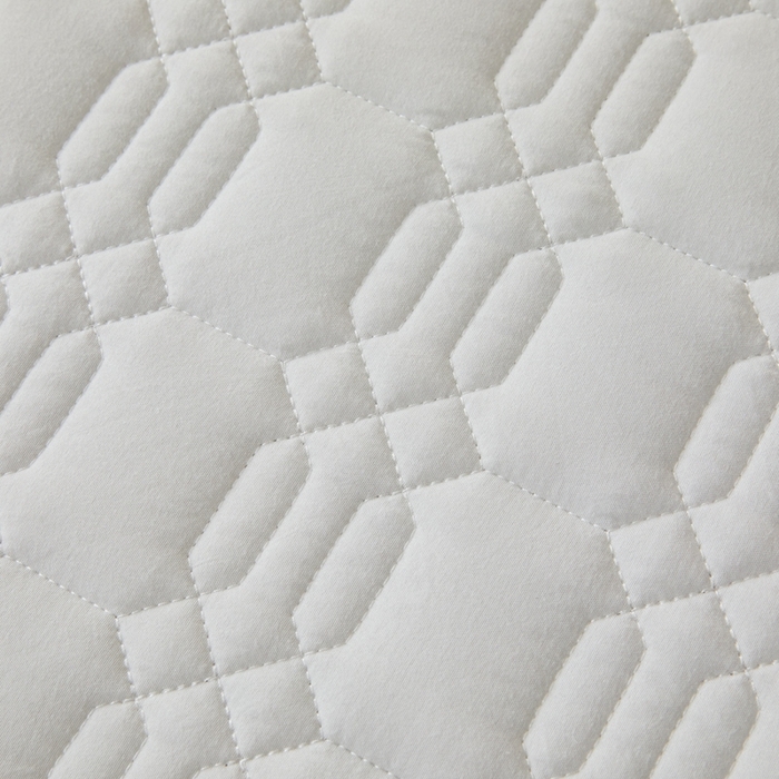 91家纺网 家纺一手货源 找家纺 邵依家纺 2026新款原棉防水床笠系列 菱格本白