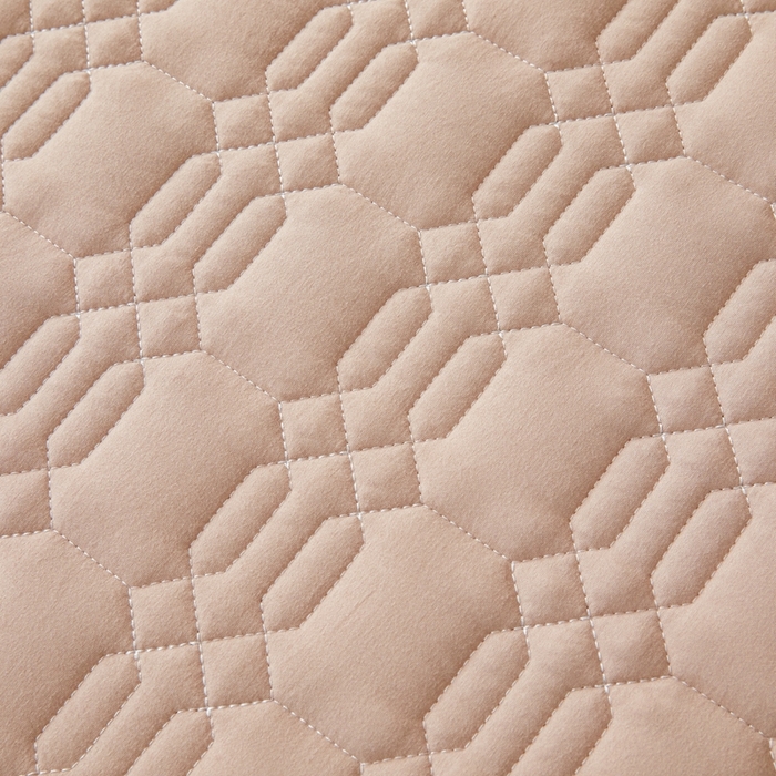 91家纺网 家纺一手货源 找家纺 邵依家纺 2026新款原棉防水床笠系列 菱格卡其