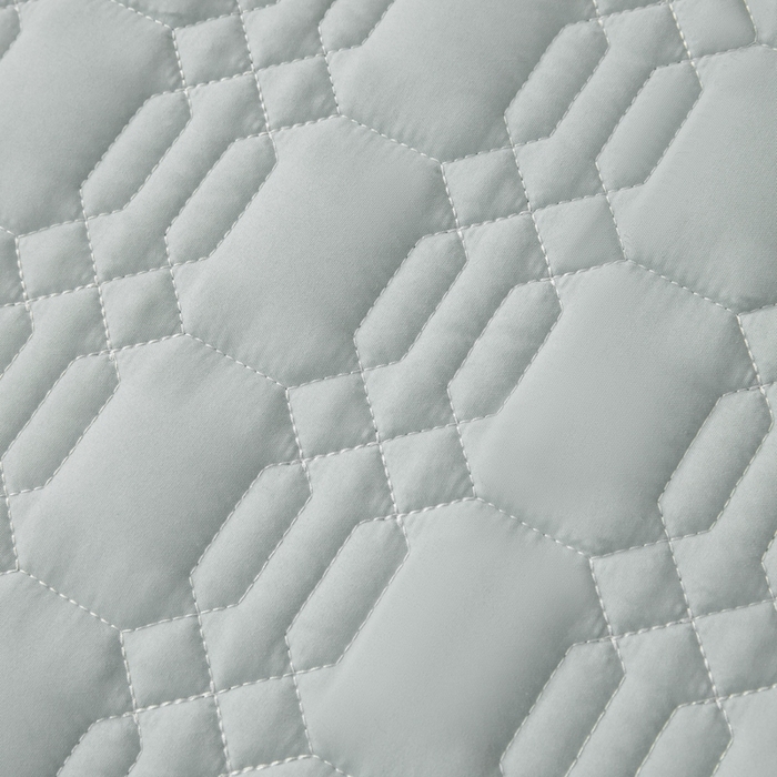 91家纺网 家纺一手货源 找家纺 邵依家纺 2026新款原棉防水床笠系列 菱格烟灰