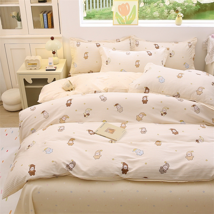 织写 2026新款A类单件被套  单被套全棉纯棉 12868  预留缩水尺寸 百变精灵-黄