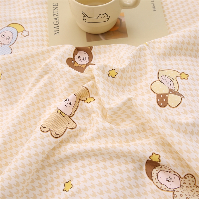 91家纺网 家纺一手货源 找家纺 织写 2026新款A类单件被套  单被套全棉纯棉 12868  预留缩水尺寸 百变精灵-黄