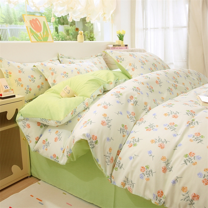 91家纺网 家纺一手货源 找家纺 织写 2026新款A类单件被套  单被套全棉纯棉 12868  预留缩水尺寸 春恋