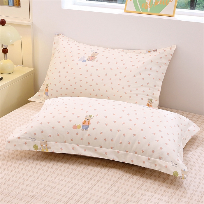 91家纺网 家纺一手货源 找家纺 织写 2026新款A类单件被套  单被套全棉纯棉 12868  预留缩水尺寸 花间沐-米