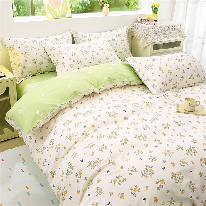 91家纺网 家纺一手货源 找家纺 织写 2026新款A类单件被套  单被套全棉纯棉 12868  预留缩水尺寸 花叙