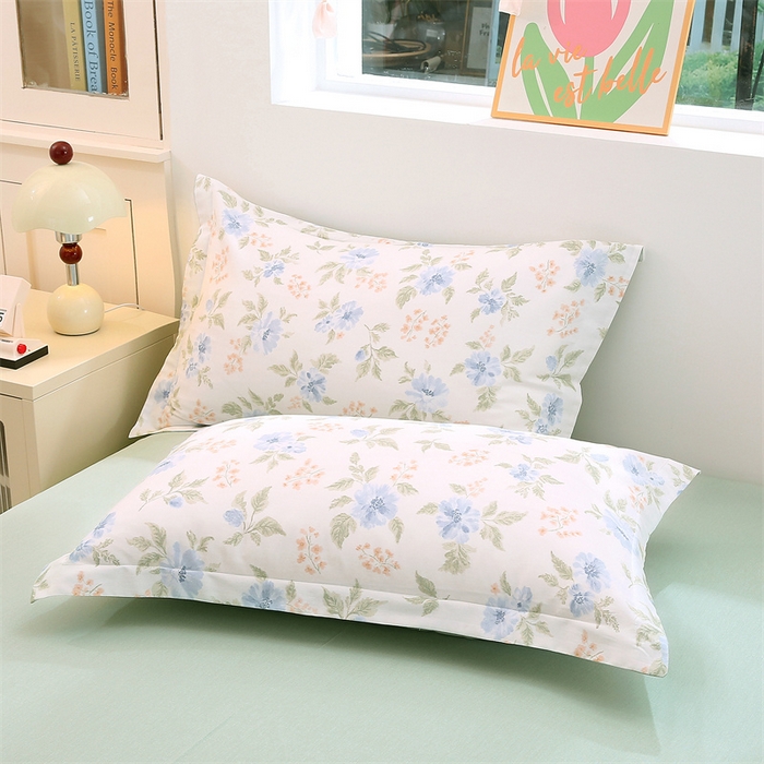 91家纺网 家纺一手货源 找家纺 织写 2026新款A类单件被套  单被套全棉纯棉 12868  预留缩水尺寸 花遇和风