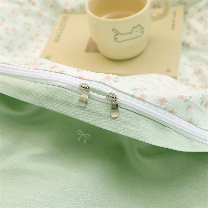 91家纺网 家纺一手货源 找家纺 织写 2026新款A类单件被套  单被套全棉纯棉 12868  预留缩水尺寸 槿夕-绿