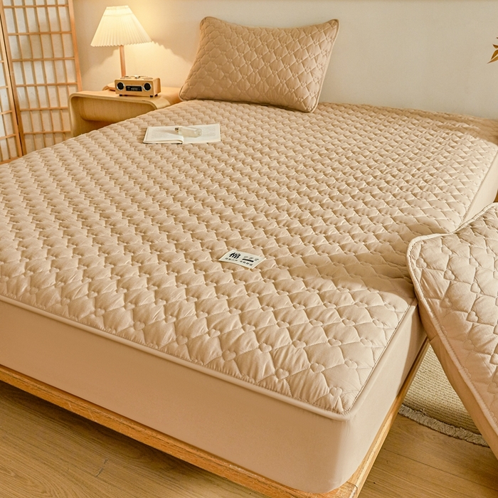 91家纺网 家纺一手货源 找家纺 邵依家纺 2026新款A类加厚纯棉夹棉全棉床笠13372提供买家秀 爱心-暖栗卡