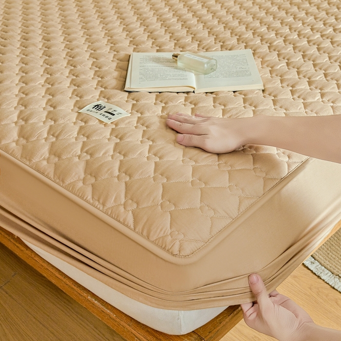 91家纺网 家纺一手货源 找家纺 邵依家纺 2026新款A类加厚纯棉夹棉全棉床笠13372提供买家秀 爱心-暖栗卡