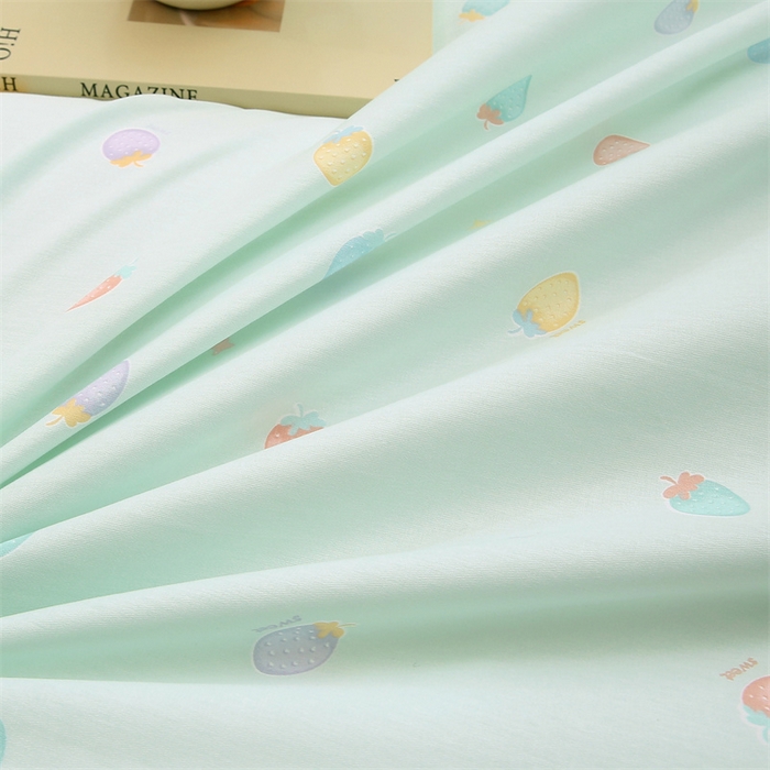 91家纺网 家纺一手货源 找家纺 织写 2026新款A类单件被套  单被套全棉纯棉 12868  预留缩水尺寸 可可布蕾-绿