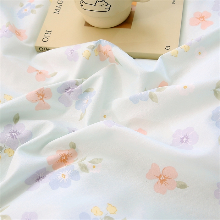 91家纺网 家纺一手货源 找家纺 织写 2026新款A类单件被套  单被套全棉纯棉 12868  预留缩水尺寸 可妮露-绿