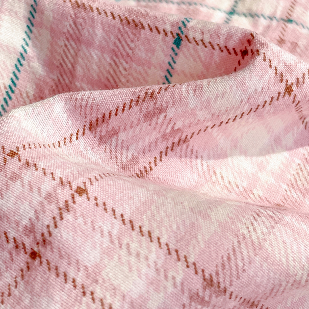 91家纺网 家纺一手货源 找家纺 纽缦家纺 2026新款水洗棉简约格子风学生床套件系列 半夏-粉