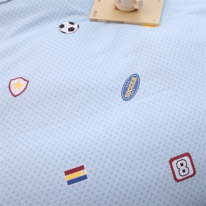 91家纺网 家纺一手货源 找家纺 织写 2026新款A类单件被套  单被套全棉纯棉 12868  预留缩水尺寸 快乐足球