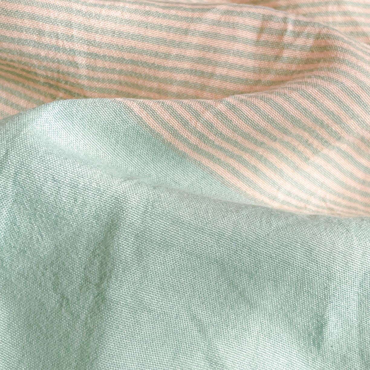 91家纺网 家纺一手货源 找家纺 纽缦家纺 2026新款水洗棉简约格子风学生床套件系列 淡香-绿