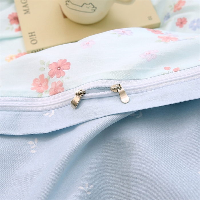 91家纺网 家纺一手货源 找家纺 织写 2026新款A类单件被套  单被套全棉纯棉 12868  预留缩水尺寸 流绪微梦-蓝