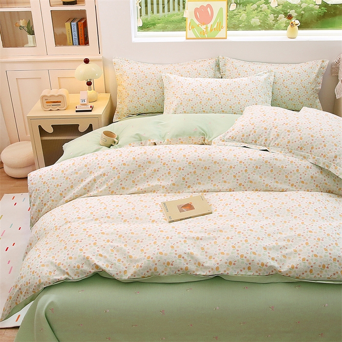 织写 2026新款A类单件被套  单被套全棉纯棉 12868  预留缩水尺寸 落日暮年-米