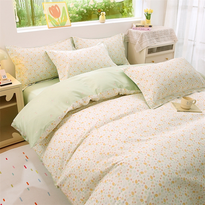 91家纺网 家纺一手货源 找家纺 织写 2026新款A类单件被套  单被套全棉纯棉 12868  预留缩水尺寸 落日暮年-米