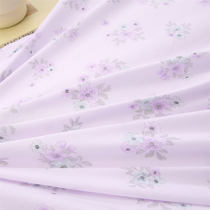 91家纺网 家纺一手货源 找家纺 织写 2026新款A类单件被套  单被套全棉纯棉 12868  预留缩水尺寸 朴雅-紫