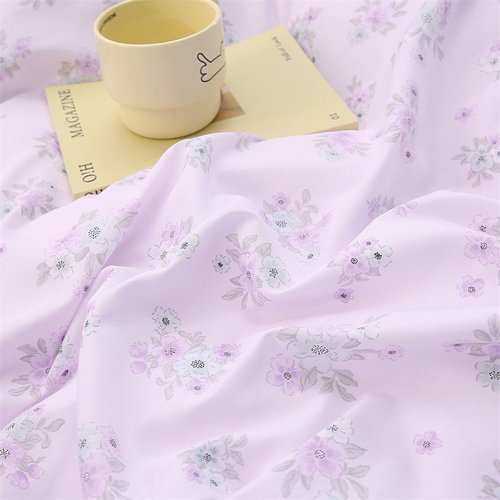 91家纺网 家纺一手货源 找家纺 织写 2026新款A类单件被套  单被套全棉纯棉 12868  预留缩水尺寸 朴雅-紫