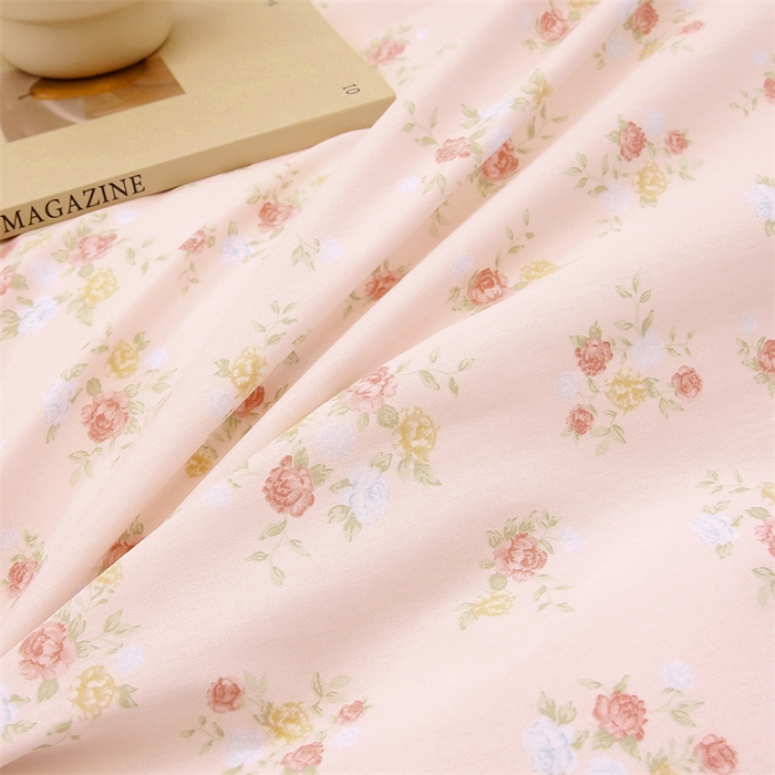 91家纺网 家纺一手货源 找家纺 织写 2026新款A类单件被套  单被套全棉纯棉 12868  预留缩水尺寸 柔光浅语-粉