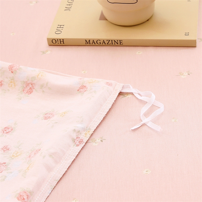 91家纺网 家纺一手货源 找家纺 织写 2026新款A类单件被套  单被套全棉纯棉 12868  预留缩水尺寸 柔光浅语-粉