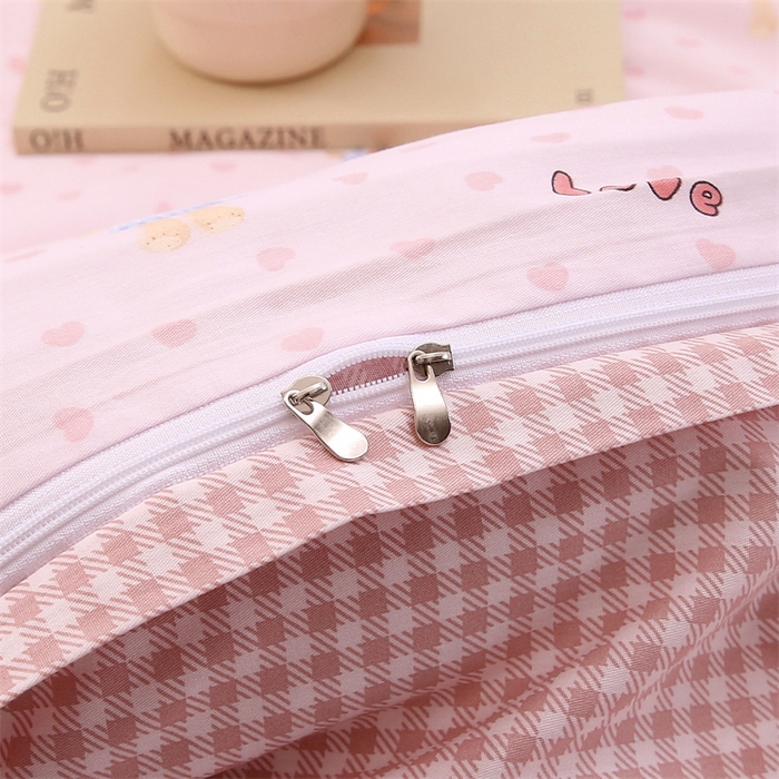 91家纺网 家纺一手货源 找家纺 织写 2026新款A类单件被套  单被套全棉纯棉 12868  预留缩水尺寸 童趣多多-粉