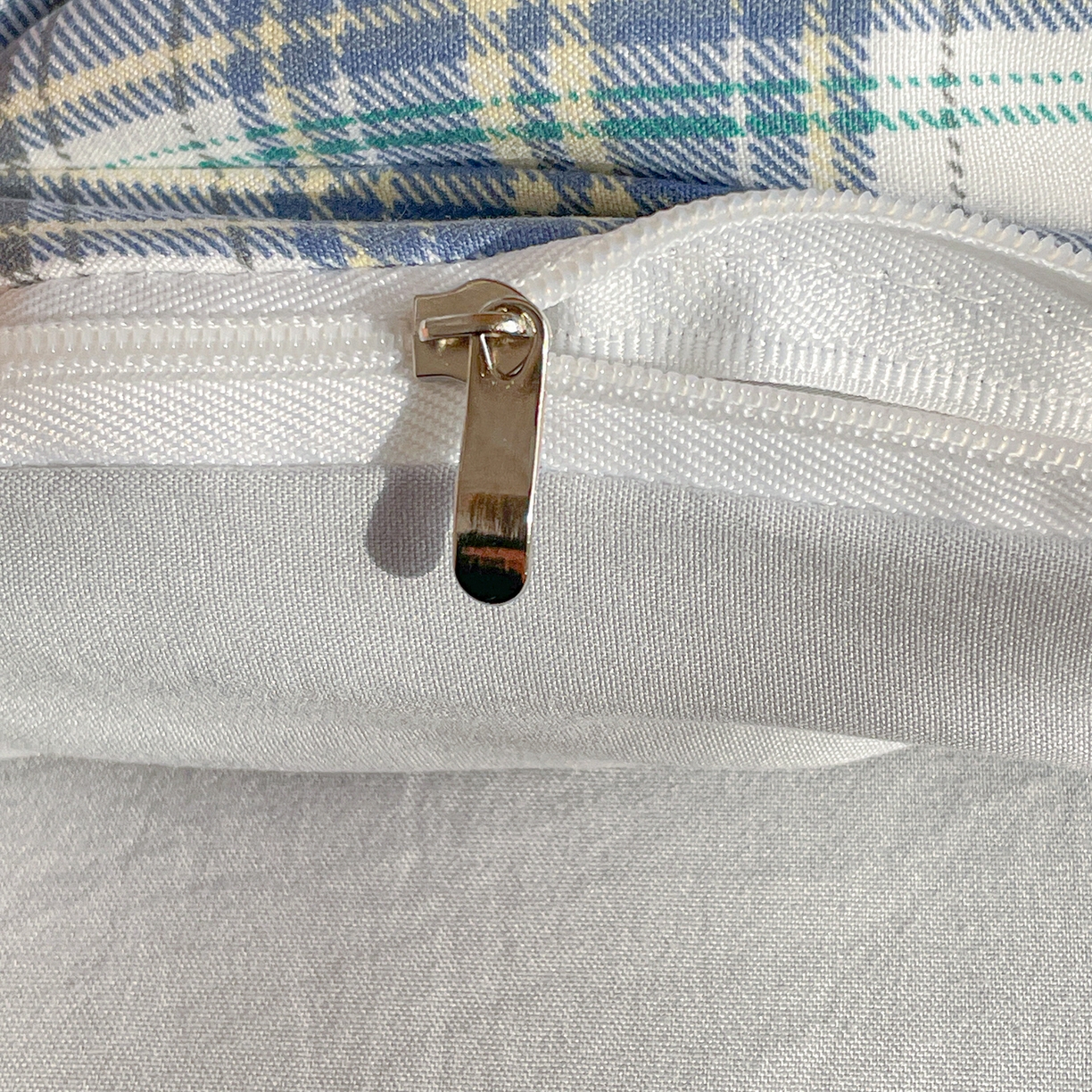 91家纺网 家纺一手货源 找家纺 纽缦家纺 2026新款水洗棉简约格子风学生床套件系列 野趣