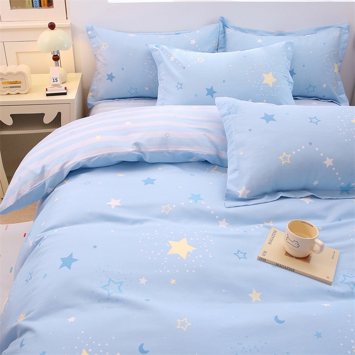 91家纺网 家纺一手货源 找家纺 织写 2026新款A类单件被套  单被套全棉纯棉 12868  预留缩水尺寸 五星集