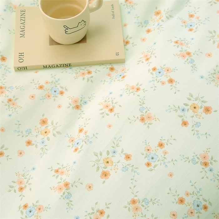 91家纺网 家纺一手货源 找家纺 织写 2026新款A类单件被套  单被套全棉纯棉 12868  预留缩水尺寸 乡间漫步-绿